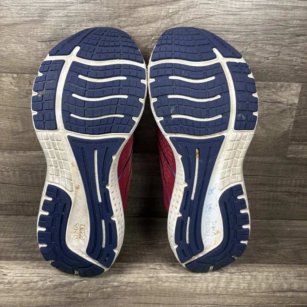 Brooks Glycerin 19 Red Blue Womens US Size 9.5 EUR 41 1203431B623 Running Shoes